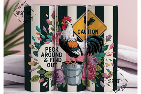 Sassy Rooster 20oz Tumbler Wrap Sublimation sassyprint 