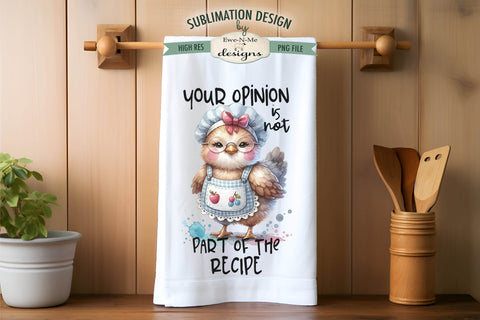Sassy Sarcastic Chickens Kitchen Towel Sublimation Designs Sublimation Ewe-N-Me Designs 
