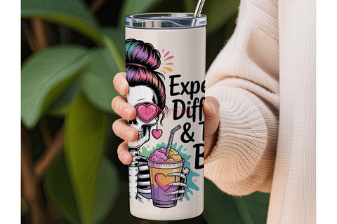 Sassy Skeleton 20oz Tumbler Wrap Sublimation DesignSVG 