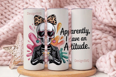 Sassy Skeleton 20oz Tumbler Wrap Sublimation DesignSVG 