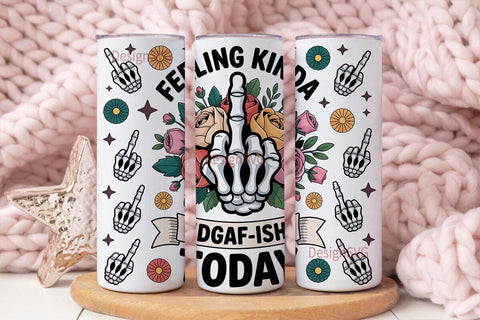 Sassy Skeleton Hand 20oz Tumbler Wrap Sublimation DesignSVG 