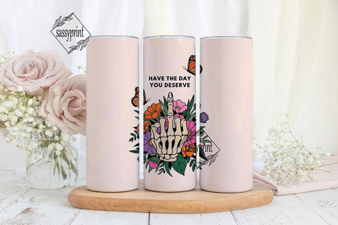 Sassy Skeleton Hand 20oz Tumbler Wrap Sublimation sassyprint 