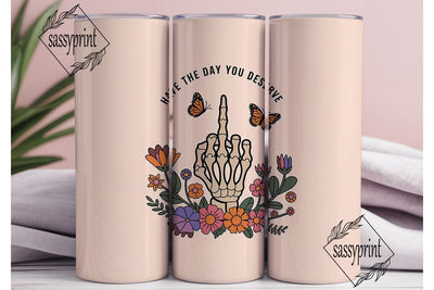 Sassy Skeleton Hand 20oz Tumbler Wrap Sublimation sassyprint 