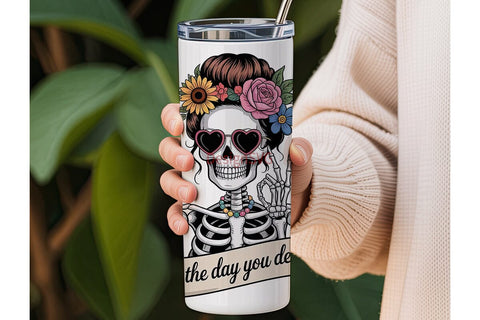 Sassy Skeleton Tumbler Wrap PNG Sublimation DesignSVG 