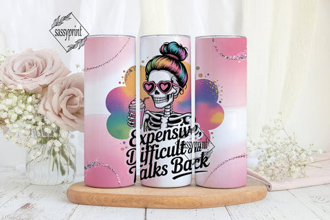 Sassy Skeleton Tumbler Wrap Sublimation sassyprint 