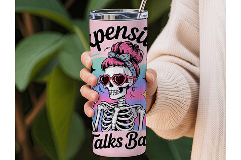 Sassy Skull Tumbler Wrap 20oz Sublimation DesignSVG 