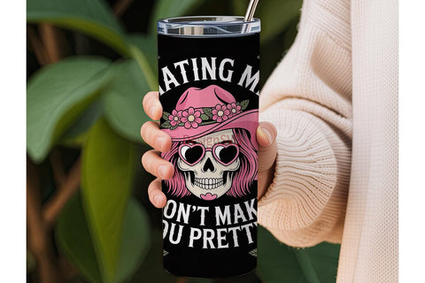 Sassy Skull Tumbler Wrap PNG Sublimation DesignSVG 
