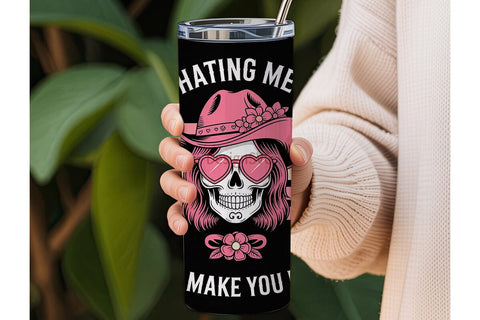Sassy Skull Tumbler Wrap PNG Sublimation DesignSVG 