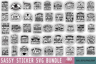 Sassy SVG Bundle 40 designs antisocial SVG Bundle SVG Angelina750 