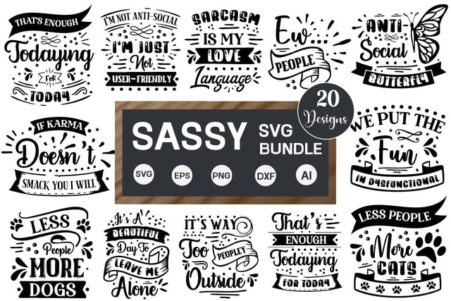 Sassy SVG Bundle, Antisocial SVG Bundle, Sassy SVG Designs, SVGs,Quotes and Sayings,Food & Drink,On Sale, Print & Cut SVG DesignPlante 503 