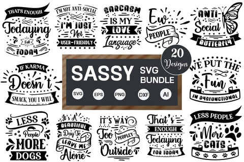 Sassy SVG Bundle, Antisocial SVG Bundle, Sassy SVG Designs, SVGs,Quotes and Sayings,Food & Drink,On Sale, Print & Cut SVG DesignPlante 503 