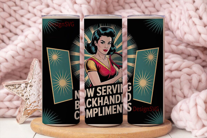 Sassy Tennis Tumbler Wrap Sublimation DesignSVG 