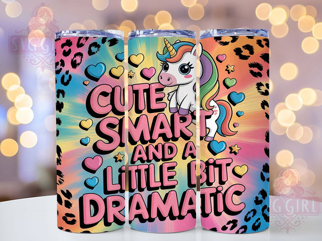 Sassy Unicorn Cute Tumbler, Funny Girl Tumbler Wrap, Dramatic Unicorn PNG, 20oz Sublimation Design, Sassy Unicorn Cup, Magical Character Wrap, Smart And Cute Design Sublimation SvggirlplusArt 