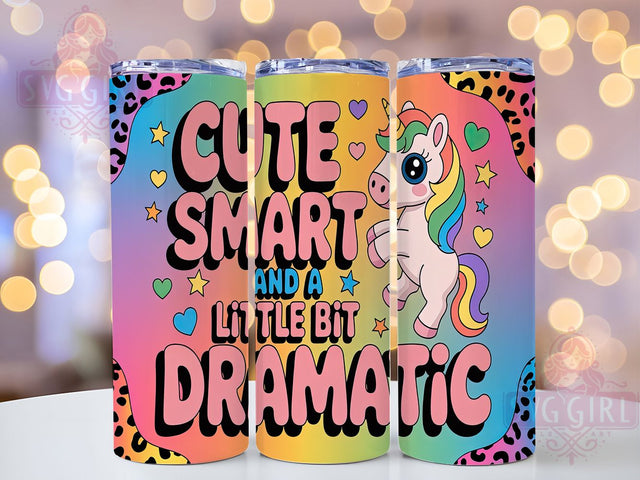 Sassy Unicorn Cute Tumbler, Funny Girl Tumbler Wrap, Dramatic Unicorn PNG, 20oz Sublimation Design, Sassy Unicorn Cup, Magical Character Wrap, Smart And Cute Design Sublimation SvggirlplusArt 