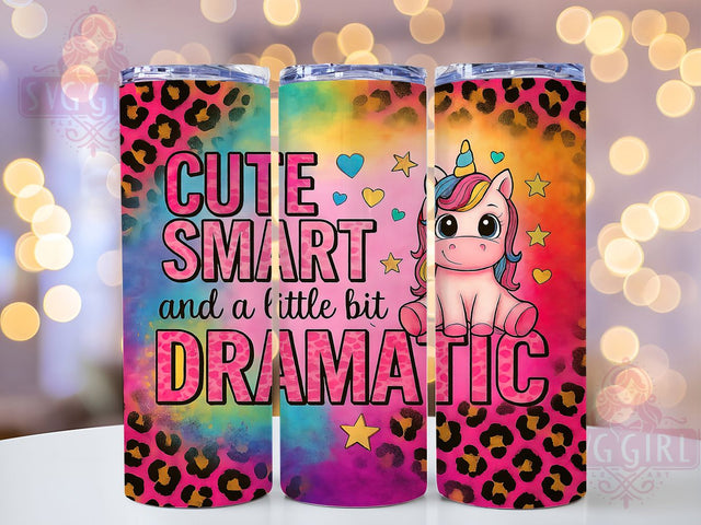 Sassy Unicorn Cute Tumbler, Funny Girl Tumbler Wrap, Dramatic Unicorn PNG, 20oz Sublimation Design, Sassy Unicorn Cup, Magical Character Wrap, Smart And Cute Design Sublimation SvggirlplusArt 