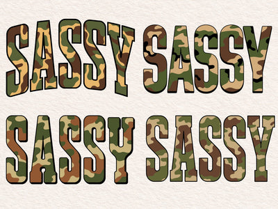 Sassy Varsity Camo Sublimation Design, Trendy College Style Graphic, Camouflage Shirt SVG DesignDestine 