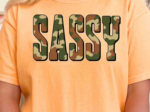 Sassy Varsity Camo Sublimation Design, Trendy College Style Graphic, Camouflage Shirt SVG DesignDestine 