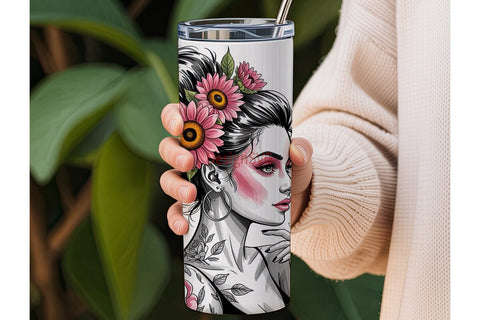 Sassy Woman Floral Tumbler Wrap Sublimation DesignSVG 