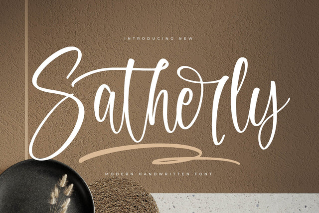 Satherly - Modern Handwritten Font Font Letterena Studios 