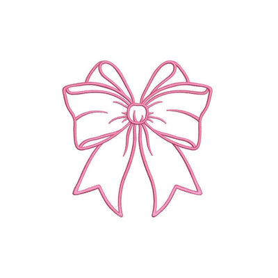 Satin Bow Applique Embroidery Design, Side Bow Ribbon, Pink Bow Girly Coquette Embroidery Design, 5 sizes, Instant Downloads Embroidery/Applique DESIGNS Nino Nadaraia 