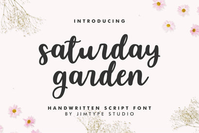 Saturday Garden - Cute Branding Font Font Jimtype Studio 