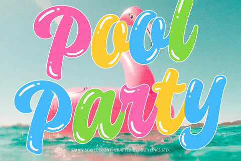 Saucy Society – A joyful handwritten font Font Four Lines Std. 