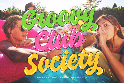 Saucy Society – A joyful handwritten font Font Four Lines Std. 