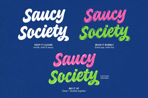 Saucy Society – A joyful handwritten font Font Four Lines Std. 