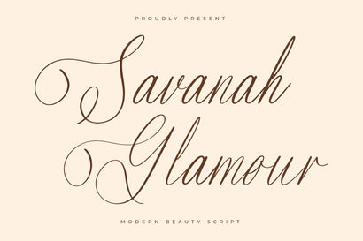 Savanah Glamour - Modern Beauty Script Font Letterena Studios 