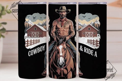 Save A Horse Cowboy 20oz Tumbler Wrap Sublimation sassyprint 