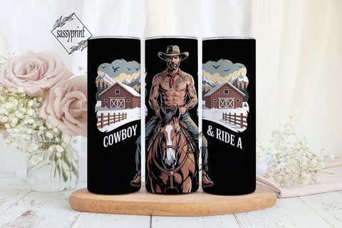 Save A Horse Cowboy 20oz Tumbler Wrap Sublimation sassyprint 