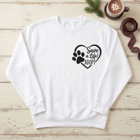 Save a Life Adopt Embroidery Design – Paw Print Heart Pet Adoption Animal Rescue Machine Embroidery File Embroidery/Applique DESIGNS PatternFeed8 