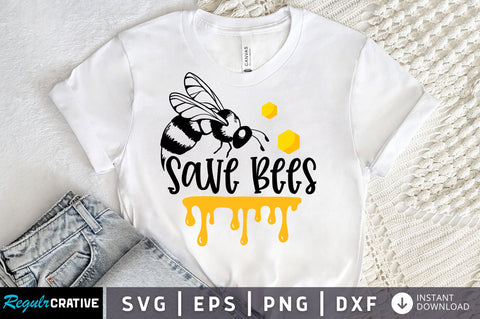 Save bee Svg design SVG Regulrcrative 