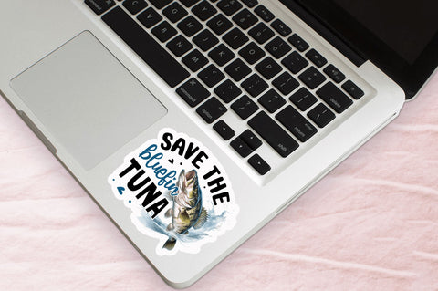 Save the bluefin Sticker Design Sublimation Regulrcrative 