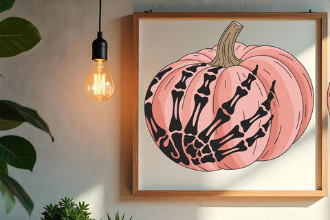 Save The Pumpkins Svg, Breast Cancer Awareness Svg, Pink Pumpkins with Skeleton Hands Svg, Skeleton Hands Breast Cancer Svg SVG DesignDestine 