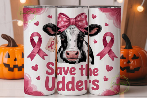 Save The Udders 20oz Tumbler Wrap Sublimation PixelChick 