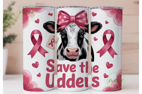 Save The Udders 20oz Tumbler Wrap Sublimation PixelChick 