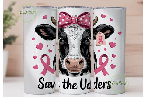 Save The Udders 20oz Tumbler Wrap Sublimation PixelChick 