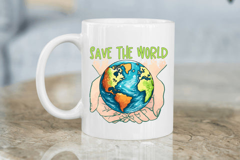Save the world Sublimation Design Sublimation Regulrcrative 