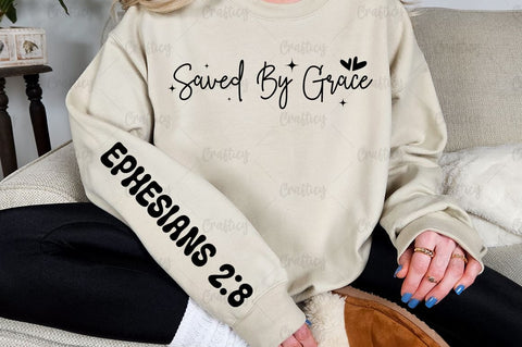 Saved by grace Sleeve SVG Design SVG Designangry 