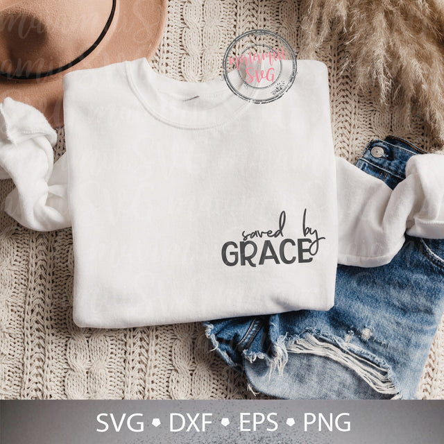 Saved by Grace Svg, Bible Quote Svg, Christian Svg, Religious Bible Svg, Scripture Svg, Amazing Grace Svg, Christian Quote Svg, Cut Files SVG MaiamiiiSVG 
