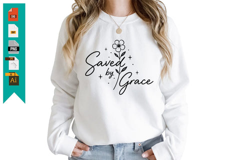 Saved by Grace SVG Design SVG Craftlabsvg24 
