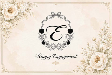 Savitri Flower Monogram Font Prasetya Letter 