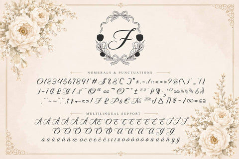 Savitri Flower Monogram Font Prasetya Letter 