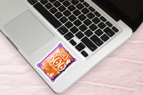 Say boo and scary Stickers Design Sublimation Regulrcrative 