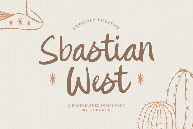 Sbastian West - Handbrushed Script Font Font Timur type 