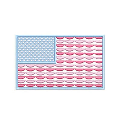 Scallop American Flag Embroidery/Applique DESIGNS Creatively Embroidery 