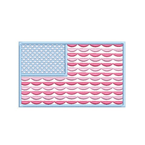 Scallop American Flag Embroidery/Applique DESIGNS Creatively Embroidery 