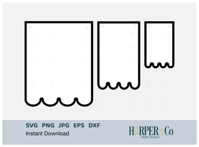 Scallop Banner SVG PNG Cut EPS File SVG HarperNCo 