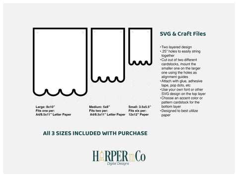 Scallop Banner SVG PNG Cut EPS File SVG HarperNCo 